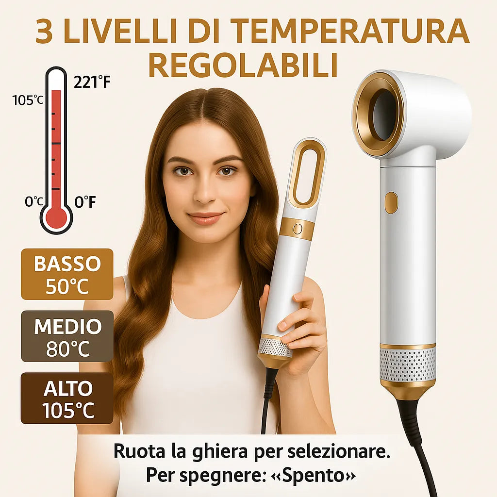 AirMaster 5-in-1 – Capelli da Salone in 10 Minuti, a Casa Tua